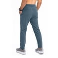 thumbnail image 5 of Pull on Pants for Men Sweatpants with Zipper Pockets - Lightweight Athletic Joggers for Workout, Running, Gym, Track, Casual Wear Blue M, 5 of 9