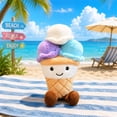 thumbnail image 2 of Plush Stuffed Animals Colorful Ice Cream Plush for Ice Cream Party Decorations Birthday Gift Soft Waffle Cone Stuffed Animal for Home Decor 1 Piece, 2 of 8
