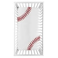 thumbnail image 2 of Sweet Jojo Designs Baseball Patch Red and White Photo Op Fitted Crib Sheet, 2 of 3