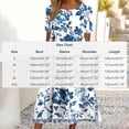 thumbnail image 4 of TaTaai Women's Floral Print Short Sleeve Knee-Length Dress with Round Neck, Breathable Fabric, and Casual Summer Style Gift, 4 of 7