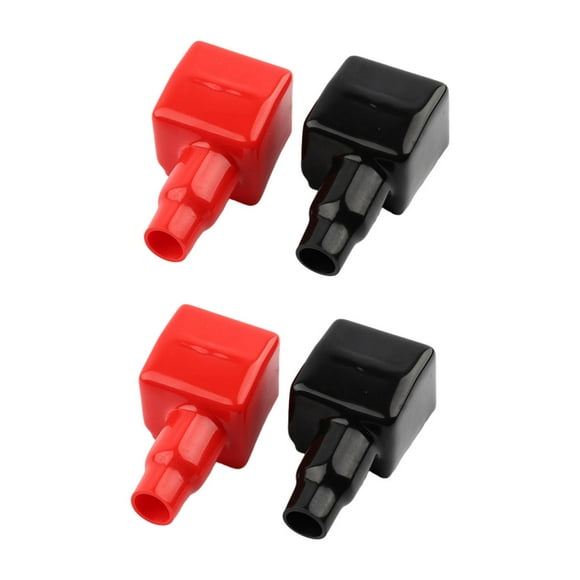 Guardoinrt 2a Set Of 2 Durable Car Battery Terminal Cap Made With PVC For Long-lasting Sturdy And Durable Red and black 1Set