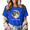 Blue-1, variant on Giffimy Women's Realistic Crater Half Moon Simple Copy Moon Joy Text Graphic Cropped Short Sleeve T-shirt Classic Relaxed Fit Casual Tee For Minimalist Night Sky Aesthetic Lovers