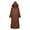 Brown-cape cloak, variant on YanHoo Long Hooded Cloak for Adult Men Medieval Robe Women Cape Halloween Cloak Costume Party Outfit