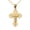 Yellow, variant on Solid Gold Double Sided Eastern Orthodox Crucifix(Small) (10K Yellow Gold, Pendant with 16" chain)