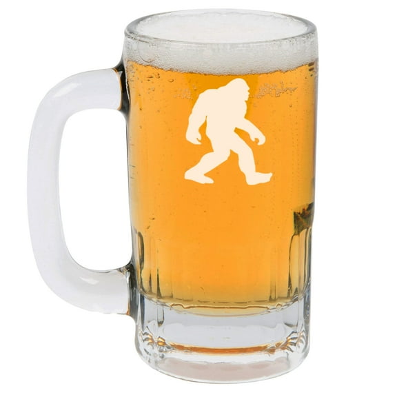 12oz Beer Mug Stein Glass Bigfoot Sasquatch