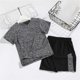 thumbnail image 4 of Odeerbi Niños Niñas Rápido Seco Running Outfit Set Color Sólido Camiseta Shorts Respirable Ropa Deportiva Atlética Para 2-13 Años, 4 of 9