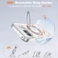 thumbnail image 3 of Compatible with Google Pixel 9a Case with 360° Magnetic Ring Stand [Compatible with Mag-Safe] Shockproof Translucent Phone Case for Google Pixel 9a 6.3", 3 of 7