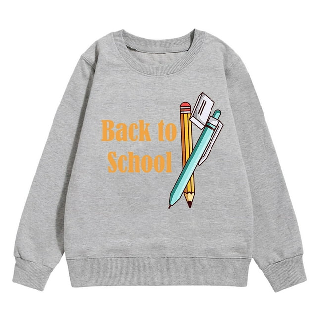 TIWEKE Chandails en Molleton Filles Rentrée des Classes Mode Manches Longues Hauts Confortables pour Enfants Motifs Dessin Animé Décontractés Vêtements d'Hiver Chauds, Tailles 11-12 Ans