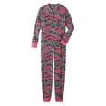 thumbnail image 2 of Joe Boxer Womens Pink & Green Woods Camouflage Fleece Pajama Camo Sleeper Small, 2 of 2