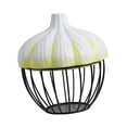 thumbnail image 4 of Cesta para guardar ajos, cesta multiusos para frutas, práctica organizadora de aperitivos, de hierro Amarillo, 4 of 9