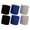 Black/Gray/Blue, variant on Hanerdun 6PCS Sports Wristbands Sweatbands Wrist Bands for Women Men Athletic Cotton Sweat Band Black/Gray/Blue