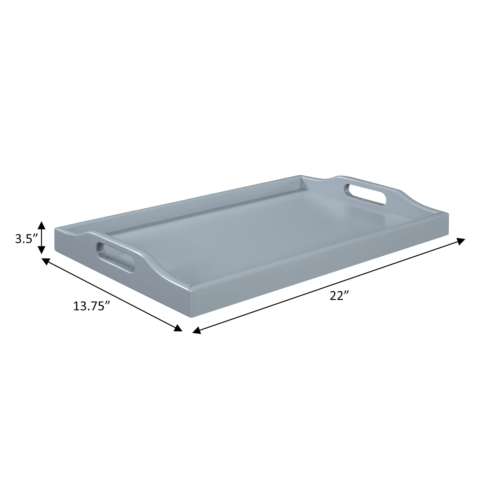 Convenience Concepts Designs2Go Serving Tray in Gray Wood Finish