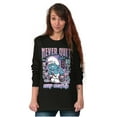 thumbnail image 4 of Smurfs Kanji Never Quit Keep Hustlin Long Sleeve TShirt Men Women Brisco Brands X, 4 of 6