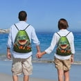 thumbnail image 5 of Honeii Tree Frog Print Drawstring Backpack,Drawstring Bags String Backpack Gym Cinch Sack Backpack Sport Bag Draw-Medium, 5 of 6