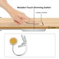 thumbnail image 3 of 2X Wood Panel LED Touch Sensor Dimmer Switch Hidden Switch Touch Switch for LED Strip White,2 x Touch sensor lighting switch,White, 3 of 5