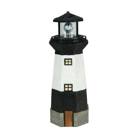 Light Horse - Moonrays Solar Powered LED Striped Lighthouse Statue