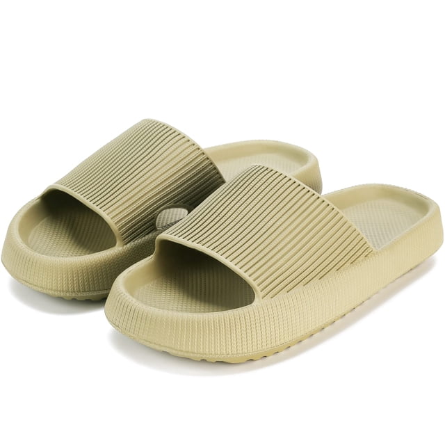 Zapatillas Rosyclo Cloud, suaves, acolchadas, ligeras, de color verde oliva