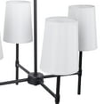 thumbnail image 5 of Better Homes & Gardens Meadowood 4-Light Chandelier, Matte Black Finish, White Fabric Shades, LED Bulbs Included, 5 of 10