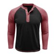 thumbnail image 4 of Nafuu Men T Shirts Multicolor Henley Long Sleeve Soft Blend Tee For Casual Wear And Layering Comfort Leisure Home Classic Tees Men, 4 of 7