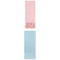 Unique Bargains 2 Pack Solid Cotton Bathroom Hand Towel 14"x30" Pink/Blue