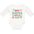 thumbnail image 3 of Inktastic My Grammie Loves Me Girl Grandchild Girls Long Sleeve Baby Bodysuit, 3 of 5