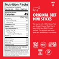 thumbnail image 2 of Snack Size Grass-Fed and Finished Original Beef Jerky Snack Sticks 0.5oz 24-Pack - Keto, Paleo, Whole30, 4g Lean Meat Protein, Gluten-Free, Zero Sugar Food, Non-GMO Chomplings, 2 of 5
