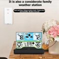 thumbnail image 3 of Digital Weather Station Wireless RF Sensing Indoor Thermometer Hygrometer Weather Thermometer Household Weather Clock, 3 of 5