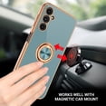 thumbnail image 4 of Compatible with Samsung Galaxy A14 5G Case, Galaxy A14 Case with 360 ° Rotatable Ring Holder Kickstand Car Mount Supported Electroplated Shockproof Phone Case for Samsung Galaxy A14 5G-Grey, 4 of 15