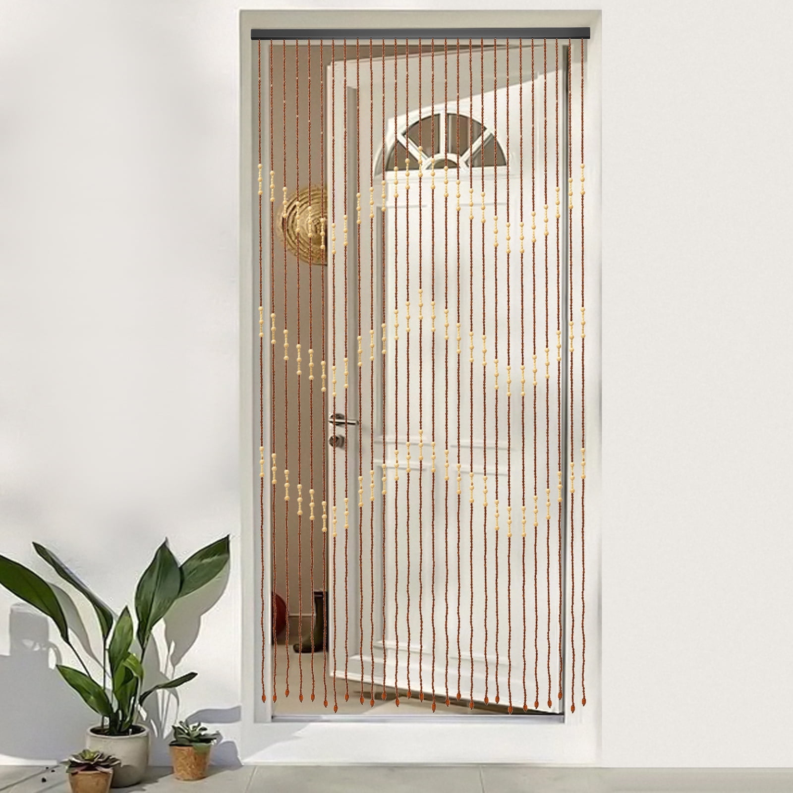 Retro Wood Bamboo Bead Curtain String Door Curtains Beaded Wooden Curtain Fit For Doorway,Living Room