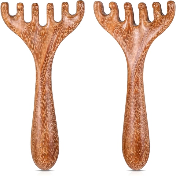 XIRQI 2 Pack Head Massager Scalp Wooden Portable Head Scratcher Massager for Relaxation & Stress Reduction Head Massage Tool Scalp Massager Wood Comb for Mother,Sister and Lover Scalp Meridians