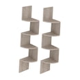 thumbnail image 2 of 2 estantes de esquina para pared, de madera rústica, para almacenamiento, decoración, montaje en esquina Gris, 2 of 9