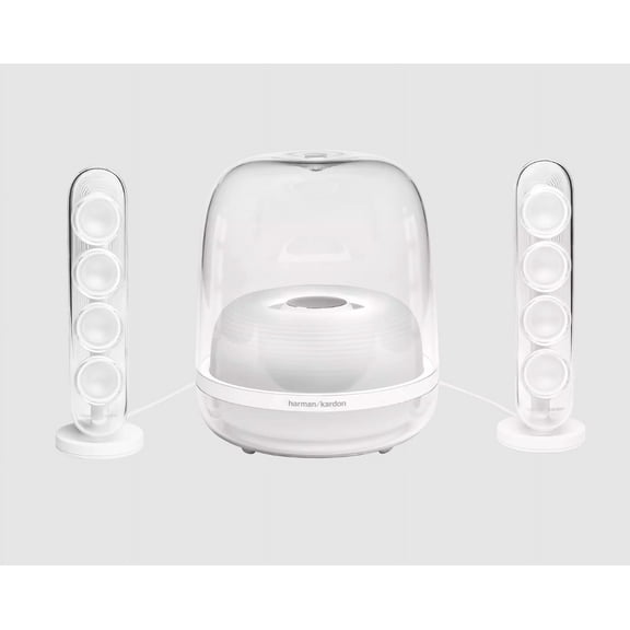 Restored Harman Kardon HKSOUNDSTICK4WAM-Z SoundSticks 4 Bluetooth Wireless 2.1 Speaker System, White (Refurbished)