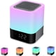 thumbnail image 1 of Altavoz Bluetooth portátil con luz, lámpara de noche LED con control táctil, lámpara de mesa que cambia de color, luz nocturna con despertador - Regalo para niñas y niños, 1 of 5