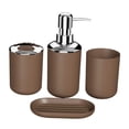 thumbnail image 3 of Juego de accesorios de baño de 4 piezas y soporte para cepillo de dientes dispensador de jabón de manos y vaso decoración de encimera ordenada para, 3 of 7