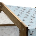 thumbnail image 5 of Swan Pet House, Dark Color Swans on Pale Blue Backdrop with Little Black Circles and Red Dots, Outdoor & Indoor Portable Dog Kennel with Pillow and Cover, 5 Sizes, Grey Pale Blue Red, by Ambesonne, 5 of 5