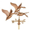 42" Grand Luxury Polished Copper Three Geese in Flight Weathervane