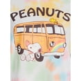thumbnail image 4 of Peanuts Snoopy Juniors’ Van Pose Tie Dye Graphic Print T-Shirt, 4 of 5