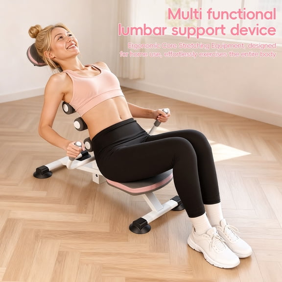 Happydeer Inversion Table for Back Pain Relief, Multi-Function Lumbar Stretch Device, Adjustable Backrest, Ergonomic Design, Thickened Pads, Back Stretcher for Home & Gym Use, Supports 440 lbs