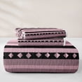 thumbnail image 5 of jejeloiu Soft Striped Twin Quilt Set For Men Women,Muted Aztec Twin Coverlet Set,Pink Black,2-Piece, 5 of 7