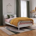 thumbnail image 3 of AFI Florence Twin Solid Wood Low Profile Platform Bed, White, 3 of 14