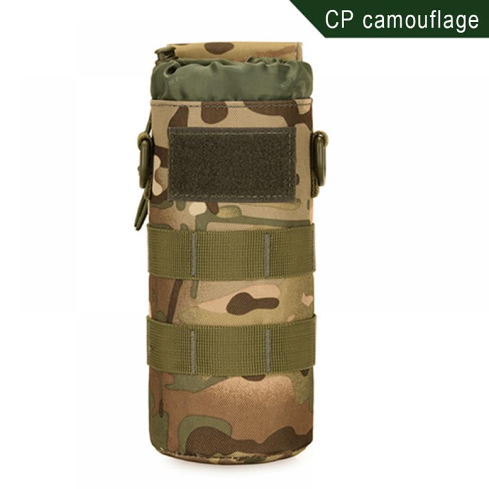 Tactical Water Bottle Pouch Military Sports Kettle Pouch for Outdoor Travel Cycling with D-Ring Hook Molle Water Bottle Holder 