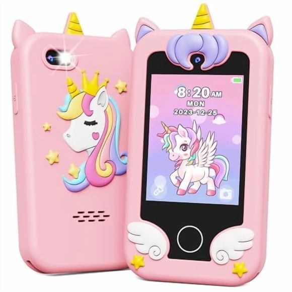 Teléfono inteligente Pretend Toy KOKODI para niños, unicornio, niñas de 3 a 10 años