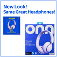 thumbnail image 5 of onn Wireless On-Ear Headphones, Lilac, 5 of 7