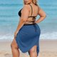 thumbnail image 4 of Playa de las Mujeres Cubre-Ups Sheer Chiffon Sarong con Correa Ajustable Alta Hendidura Que Fluye Envoltura Drapeada para Piscina, 4 of 9