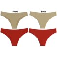 thumbnail image 4 of ToBeInStyle Girl's Pack of 6 Junior Girls No Show No Panty Line Underwear - X-Large, 4 of 5