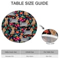 thumbnail image 6 of Yorkie Dog and Flower Florals Round Fitted Tablecloth with Elastic Edge,Dining Table Cover Waterproof,Outdoor Round Tablecloth for Camping,Dining,Indoor and Outdoor, 6 of 7