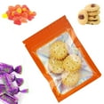 thumbnail image 3 of Paquete de 100 bolsas holográficas con degradado, bolsas resellables de Mylar con cierre de cremallera, bolsas de embalaje con ventana transparente, bolsas de plástico a prueba de olores para, 3 of 5