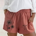 thumbnail image 2 of Womens 2023 Casual Shorts High Waisted Drawstring Cute Comfy Elastic Summer Shorts, 2 of 2