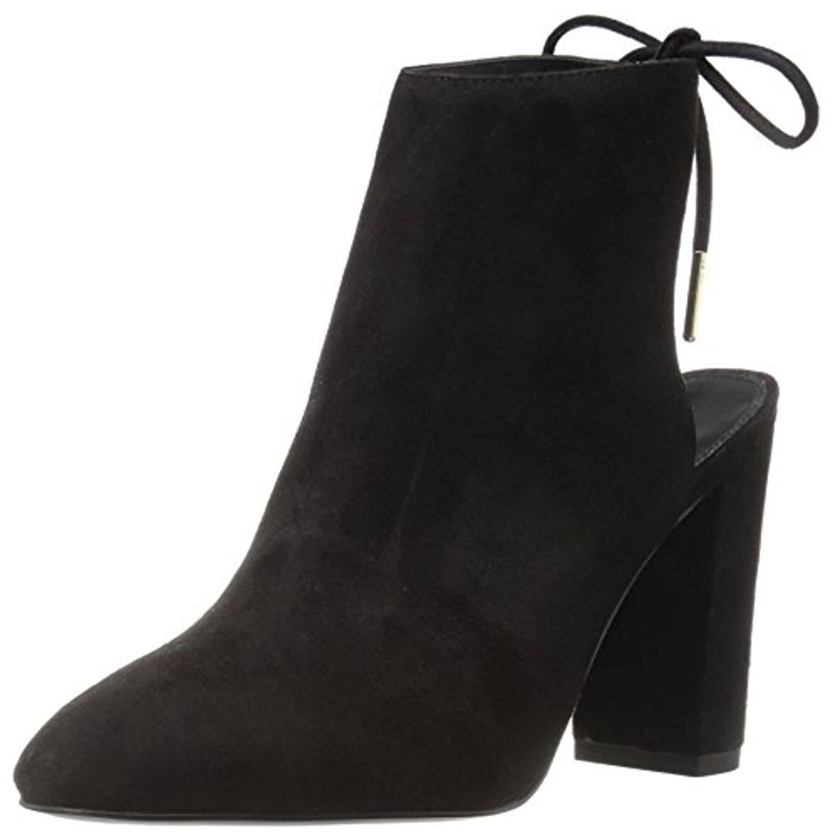 Suede Block Heel Ankle Boots - Walmart 