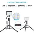 thumbnail image 4 of Led Video Light for Camera, RGB Photography Lighting Kit (2 Packs) with Tripod/Remote,Dimmable 6500K for Desktop Filming/Streaming/Video Conferencing/Studio Shooting, 4 of 8